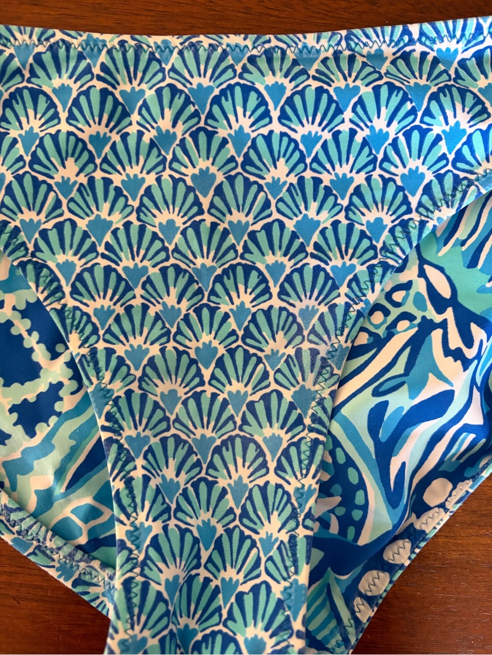 Helen Jon Blue Patterned Triangle String Bikini - Picture 4 of 6